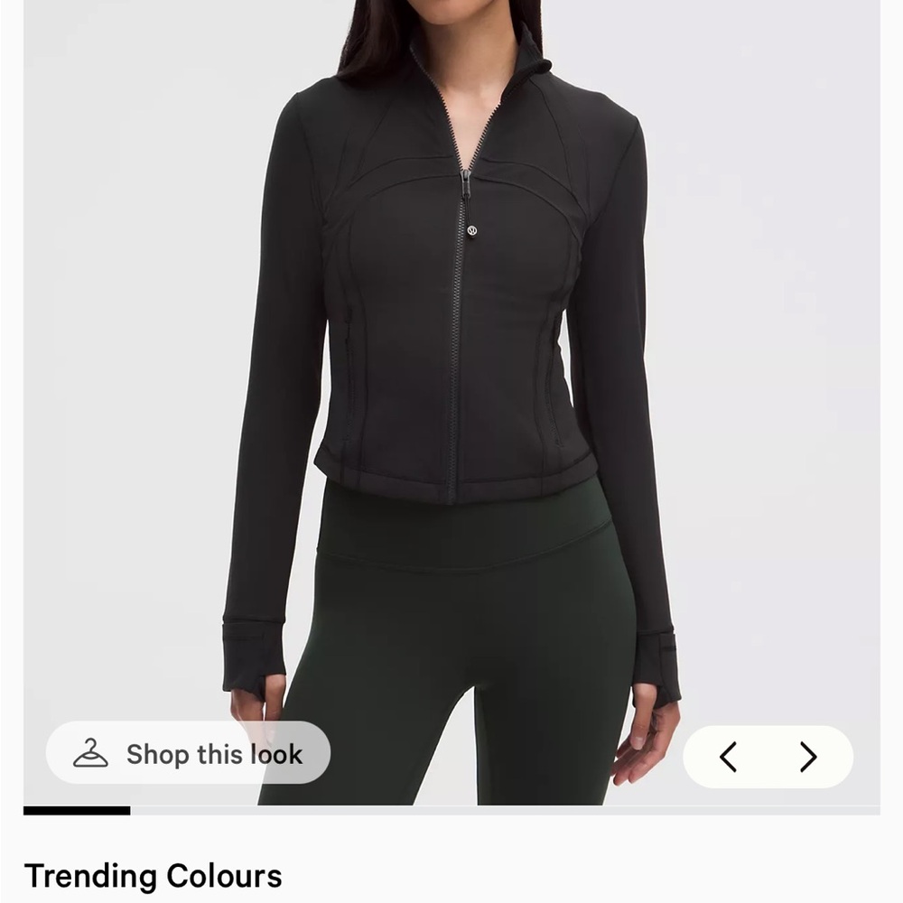 Lululemon Athletica Black Define Cropped Zip-Up Jacket